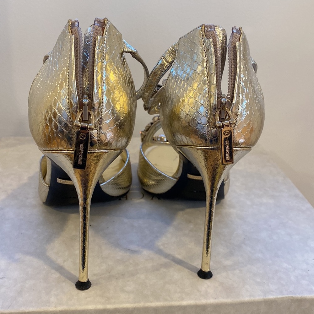 Roberto Cavalli luxury Swarovski crystal sandals - Picture 2 of 5